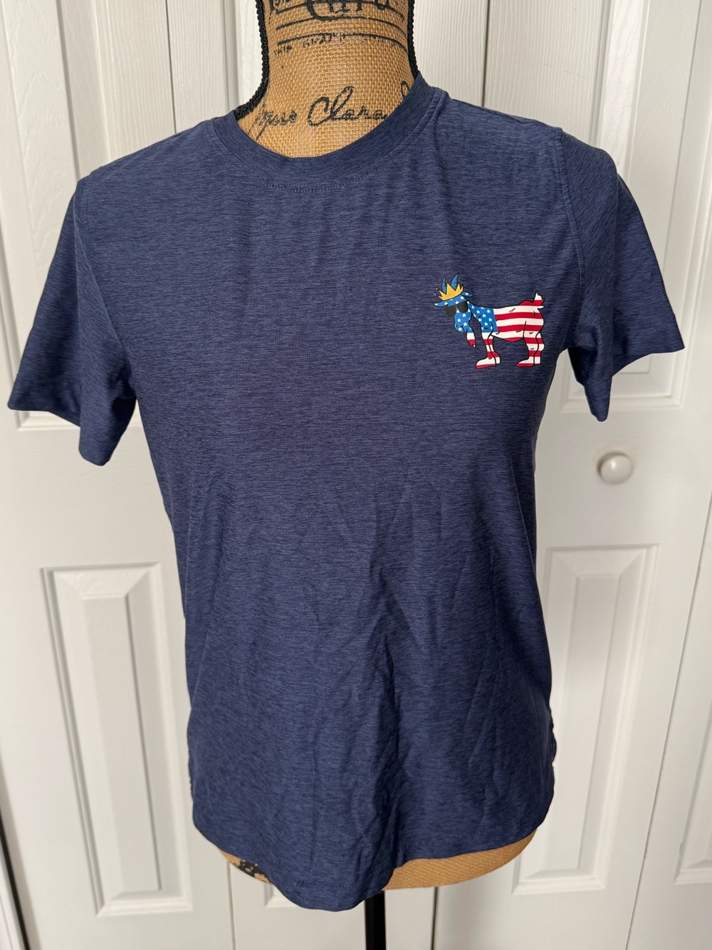 GOAT Navy Short-Sleeve Crewneck T-Shirt
